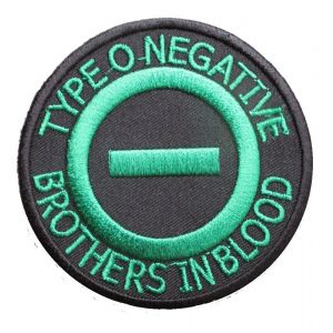 Patch Type O Négative Noir Vert 7.5 Cm Écusson Rock Roll Thermocollant - Neuf