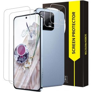 Lot De 2 + 2 Films De Protection D'écran En Verre Blindé Pour Xiaomi 13 5g, Dureté 9h, Pas De Bulles D'air, Haute Résolution Xiaomi 13 - Neuf