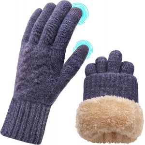 Gants Hiver Femme Tactiles Chaud Laine Gants Avec Doublure En Polaire Thermique Pour Ski V&eacute;lo Conduite Outdoor Sport - Neuf