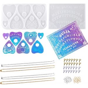 Moules En R&eacute;sine Ouija Silicone Moule Pour Bijoux En Forme De Coeur Epoxy De Silicone Moule De Pendentif Avec Cha&icirc;ne Pour Bijoux Pendentif Bricolage Artisanat - Neuf