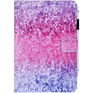 Pochette Tablette 8 Universelle Coque Motif Paillette Sable Violet Rose Femme Fille Housse en Cuir PU Anti Choc 360 Protection Rigide Accessoires pour 7.5-8.5 Pouces Tablette Tactile - Neuf