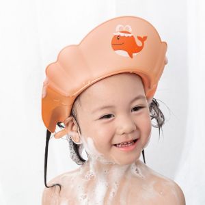 Bonnet De Bain Rose Pour Bébé, Visière De Bain Pour Tout-Petits, Bonnet De Bain Pour Enfants De 0 À 9 Ans, Visière Réglable, Protège Les Yeux Et Les Oreilles Des Enfants - Neuf