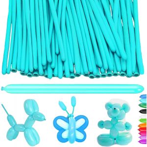 100 Pi&egrave;ces Ballon Pour Sculpture, Bleu Tiffany Long Ballons, Ballon A Modeler, Ballons Tordus Longs, Ballon Forme, Magiques Ballons En Latex, Pour Anniversaire Des Enfants, Mariage Et F&ecirc;te - Neuf