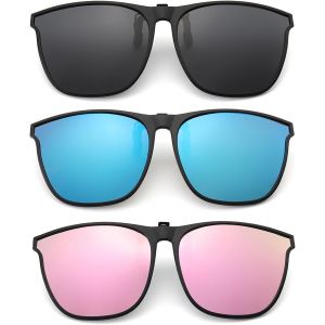 Lot De 3 Embouts De Lunettes De Soleil À Clipser Sur Les Lunettes Normales, Lunettes De Soleil À Clipser Pour Lunettes De Soleil, Lunettes De Soleil À Clipser Pour Porteurs De Lunettes, 1 - Neuf