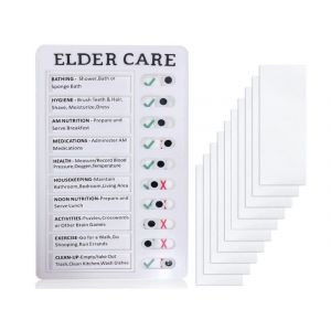Liste de contr&ocirc;le quotidienne pour les soins aux personnes &acirc;g&eacute;es, tableau m&eacute;mo et planificateur avec papier d&eacute;tachable - Neuf