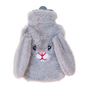 HJLIAN Bouillotte d'hiver en forme de lapin avec housse tricotee douce et confortable - Neuf