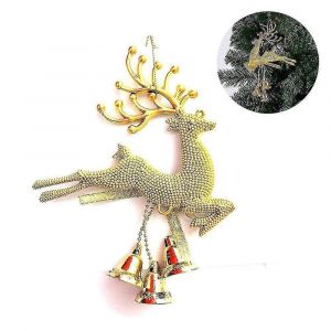 Broche De No&euml;l &Eacute;pingles Ensemble Cristal No&euml;l Renne Jingle Bell - Neuf