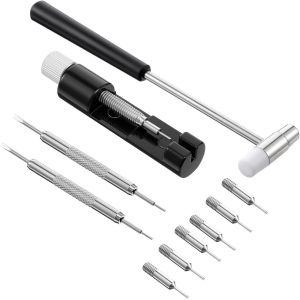 Kal-Outil De Montre Avec 5 Broches Suppl&eacute;mentaires, Outil De Bracelet De Montre, Kit D'outils D'horlogerie, Outil De R&eacute;paration De Barrettes &Agrave; Ressort, Extracteur De Goupilles Pour Bracelets De - Neuf