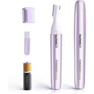 ERYI-Tondeuse Visage Sourcils Electrique Femme Mini Rasoir Facial À Pile, Rasage De Precision, Aucun Risque De Coupure, Une Petite Brosse De Nettoyage Fournie Ag-1658Z(Violet) - Neuf