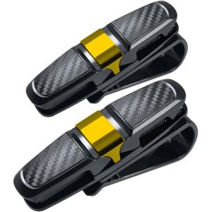 Lot De 2 Porte-Verres (Noir) Pour Pare-Soleil Grâce Au Clip Pour Lunettes De Soleil Ou Des Cartes - Neuf