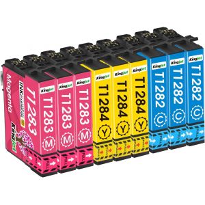 T1285 Cartouches D'Encre Compatibles Avec Epson T1282 T1283 T1284 T1285 Pour Epson Stylus Sx235W Sx230 Sx125 S22 Sx130 Sx420W Sx425W Sx430W Bx305Fw Bx305F Sx440W Sx445W (9 Pack) - Neuf