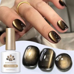 Born Pretty Hema Tpo Gratuit 117 Couleurs Chat Gel Magn&eacute;tique Vernis &Agrave; Ongles 10ml Couverture Compl&egrave;te Varnis Semi Permanent Super Magnifique Ongles.60419-2-Blackgold - Neuf