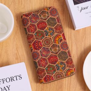 Portefeuille Multifonctionnel Avanc&eacute; Avec Grain De Bois,G&eacute;om&eacute;trie Portable,Plusieurs Emplacements Pour Cartes,Grain De Bois R&eacute;tro Artistique Personnalis&eacute;.G. - Neuf