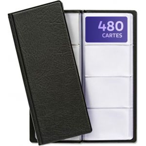 JEXNOVASHOP-Porte Cartes de Visite pour 480 Cartes avec Int&eacute;rieur Transparent - Rangement Carte de Visite &agrave; usage Professionnel ou Personnel - Pratique - Neuf