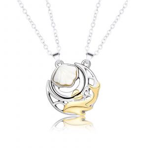 Collier Couple One-Life Une Paire D'aimant Pour L'enfer Cha&icirc;ne De Clavicule Pour Couple - Neuf