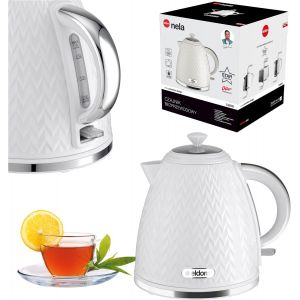 C265B Bouilloire | 1,7 Litre | Puissance De La Th&eacute;i&egrave;re 2000W | Design R&eacute;tro Classique Bouilloire | Indicateur De Niveau D'Eau | Composants Otter (Blanc) - Neuf