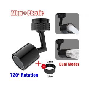 Prolongateur d'a&eacute;rateur de robinet rotatif &agrave; 1080&deg; pour &eacute;vier de cuisine - Neuf