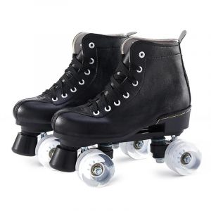 Femmes Hommes Skate Gear Soft Boot Roller Skate Retro High Top Design Int&eacute;rieur Ext&eacute;rieur Avec Lumi&egrave;re Sans Lampe,Noir,34 - Neuf