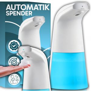 KAL-Distributeur De Savon Automatique, 400 Ml, Avec Capteur Infrarouge, Sans Contact, Électrique, Pour Salle De Bain, Toilettes, Cuisine, Étanche Ipx3, Sans Perçage, Transparent - Neuf