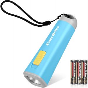 Mini Lampe de Poche LED (Bleu), Lampe Torche avec Poids L&eacute;ger (46g) et Lumi&egrave;re Jaune, Id&eacute;al pour Lecture, Camping, Promenade, 3 Piles AAA Incluse - Neuf