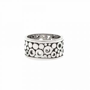 Bague Homme Cercles Argent - Neuf