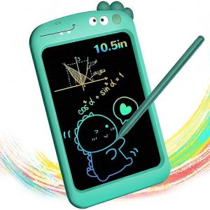 Tablette d'écriture LCD 10,5 pouces, motif dinosaure, colorée, pour garçons de 3 à 8 ans - Neuf