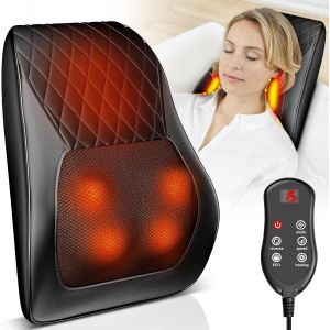 Masseur Cervical Avec Coussin Chauffant,Masseur Dos Et Cervicales En 3d Appareil De Massage Avec 3 Vitesses R&eacute;glables,3 Modes Pour Soulage Les Tensions Du Cou,Des &Eacute;paules Et Du Dos - Neuf