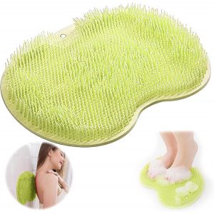 KAL-Brosse De Massage Pour La Douche, Tapis De Massage En Silicone Antidérapant Pour Les Pieds Et Le Dos De Douche, Nettoyeur De Pieds Avec Ventouses Antidérapantes Exfolie Les Peaux Mortes - Neuf