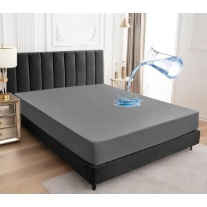 Prot&egrave;ge Matelas Imperm&eacute;able 180x200cm, Premium Respirant Housse Matelas, Prot&egrave;ge Matelas Bruit Housses, Imperm&eacute;able Drap Housse (Gris) - Neuf