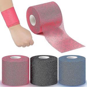 Lot De 3 Bandes De Pr&eacute;-Bandage Athl&eacute;tiques De 7 Cm X 27 M (Happyshop), Color&eacute;es - Neuf