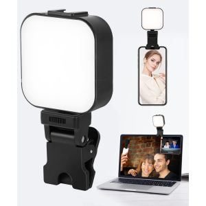 KALANKA-64 LED Lumiere Telephone Photo - Portable Selfie Light 5 Modes d'eclairage et Luminosité pour iPhone/Camera/Camescope/Ordinateur - Lampe Selfie pour Vlog Photographie Videoconference - Neuf