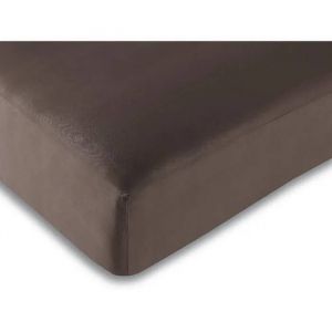 Drap Housse - 100% Coton - 180 X 200 Cm - 57 Fils/Cm&sup2; - Choco - King Size - Neuf