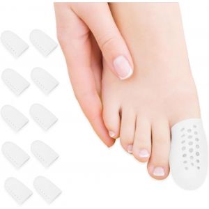 Kalanka-Protège Orteil En Gel, 10 Pièces Capuchons Orteils Tube Orteils Silicone Pour Gros Orteils, Protection Orteils Soulage De Douleur Pour Ongles Incarnés, Éviter Les Ampoules Cors Callosités - Neuf