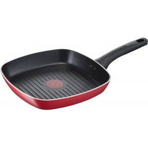 Subzonal-Grill Antiadh&eacute;sif En Aluminium 26 X 26 Cm, Induction, Gaz Et Four, Avec Indicateur De Cuisson Thermo-Signal, Rev&ecirc;tement Titanium Easy, Poign&eacute;e Ergonomique En Bakelite - Neuf