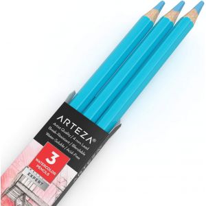Eryi-Crayons Aquarelle, Bois Dense, Robin Egg Blue A044, 1 Count (Pack Of 3), Set De 3 Pièces - Neuf