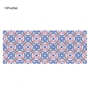 Hjlian Lot De 10 Autocollants Muraux Antiderapants Et Impermeables Pour Carrelage De Salle De Bain, 10 X 10 Cm, Decoration D'interieur - Neuf