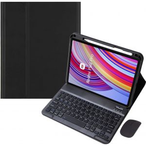 Étui Pour Clavier Pour Xiaomi Redmi Pad Pro 12,1"" 2024 Sortie, Clavier Bluetooth Sans Fil Magnétique Amovible Couleur Bonbon, Étui Ultra Fin Avec Support Multi-Angles Avec Souris,Noir - Neuf