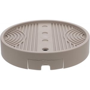 NouvelHorizonstore-Porte Plante a roulettes, Rond Supports De Pots De Fleurs &agrave; roulettes, 28.5cm Charge 120kg, Bac D'&Eacute;gouttage Amovible R&eacute;cup&eacute;rateur d'eau pour Int&eacute;rieur, Ext&eacute;rieur, Balcon, Jardin - Neuf