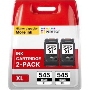 PG-545XL PG 545 XL Cartouche d'encre Remplacement pour Canon 545 546 pour Pixma MX495 TS3150 TS3350 TS3151 TS3351 MG2550S MG2555S MG3050 MG2950 MG3051 MG2450 MG2500 TR4551 (Noir,2 Pack) - Neuf