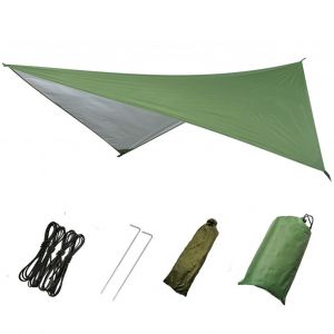 Auvent De Tente Impermeable Et Resistant Au Soleil, Multifonctionnel, Pour Camping En Plein Air, Plage, Vert Argente, 230 X 140 Cm - Neuf