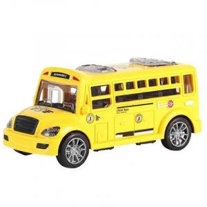 Big Size Children Simulation School Bus Toy Model Musical Inertia Car Vehicles Pull Back Car With Sounds And Lights Boys Toys Toy Cars-Jaune - Neuf