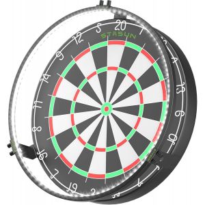 ASFASFq-Lumière de Cible de Fléchettes Magnétique 360°, Système d'Éclairage Périphérique LED Modulable 12W 6500K et Accessoires - Neuf