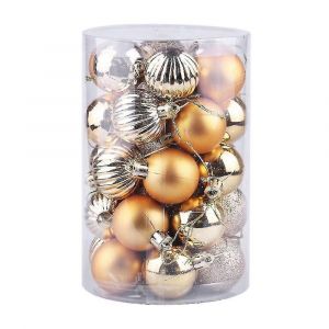 34 Morceaux de 4cm Incassable de boules de No&euml;l Pour Xtmas Arbre de Mariage F&ecirc;te d'Anniversaire D&eacute;coration - Neuf