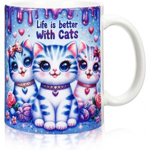 Eryi-Tasse À Café Pour Chat, À Café Mignon, Cadeau Pour Femme, Tasse À Mignon Pour Mère, S?ur, S?ur Et Meilleur Ami, 11 Oz - Neuf