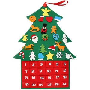 Calendrier de l'avent, Calendrier, Noël, calendrier de l'Avent, sapin de Noël de l'Artisanat de la Pendaison Pendentif créatifs décorations de Noël pour décorer Noël à la Maison - Neuf