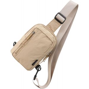 nzqaf-Sacoche Homme Femme Bandouliere Sac - Trajets Voyagez Festivals Promener Votre Chien BandouliÈRe Banane Poitrine- (Kaki) - Neuf