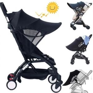 Pare-Soleil De Poussette Pour B&eacute;b&eacute;, Couverture Pour Landau, Accessoire De Si&egrave;ge De Voiture, Auvent De Chariot, Mat&eacute;riel Anti-Uv,Noir - Neuf