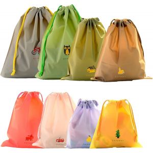 8 Pi&egrave;ces Sac &Agrave; Cordon Imperm&eacute;able, Sac D'Emballage De Voyage, Pour Les Voyages Et Le Camping, Rangement De V&ecirc;tements, Rangement De Petits Objets - Neuf