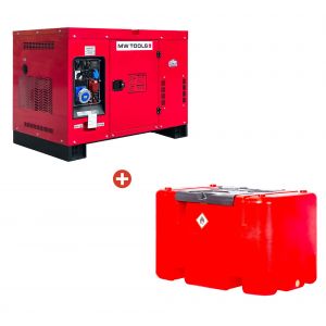 Groupe &eacute;lectrog&egrave;ne diesel 15kW + station de ravitaillement 400L MW Tools DG150EPPACK2 - Neuf