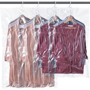 KALANKA-4PCS Sac de Rangement sous Vide 110x67cm+135x67cm Sac Rangement Vetement Housses de Rangement sous Vide Transparent Réutilisable pour Manteaux, Costumes, Vestes - Neuf
